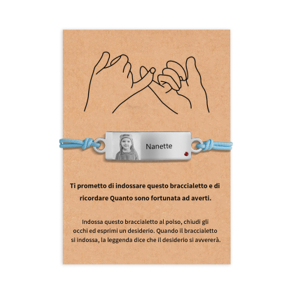 Braccialetto regorabile 1 nome personalizzate regalo per amicizia scuola bambina