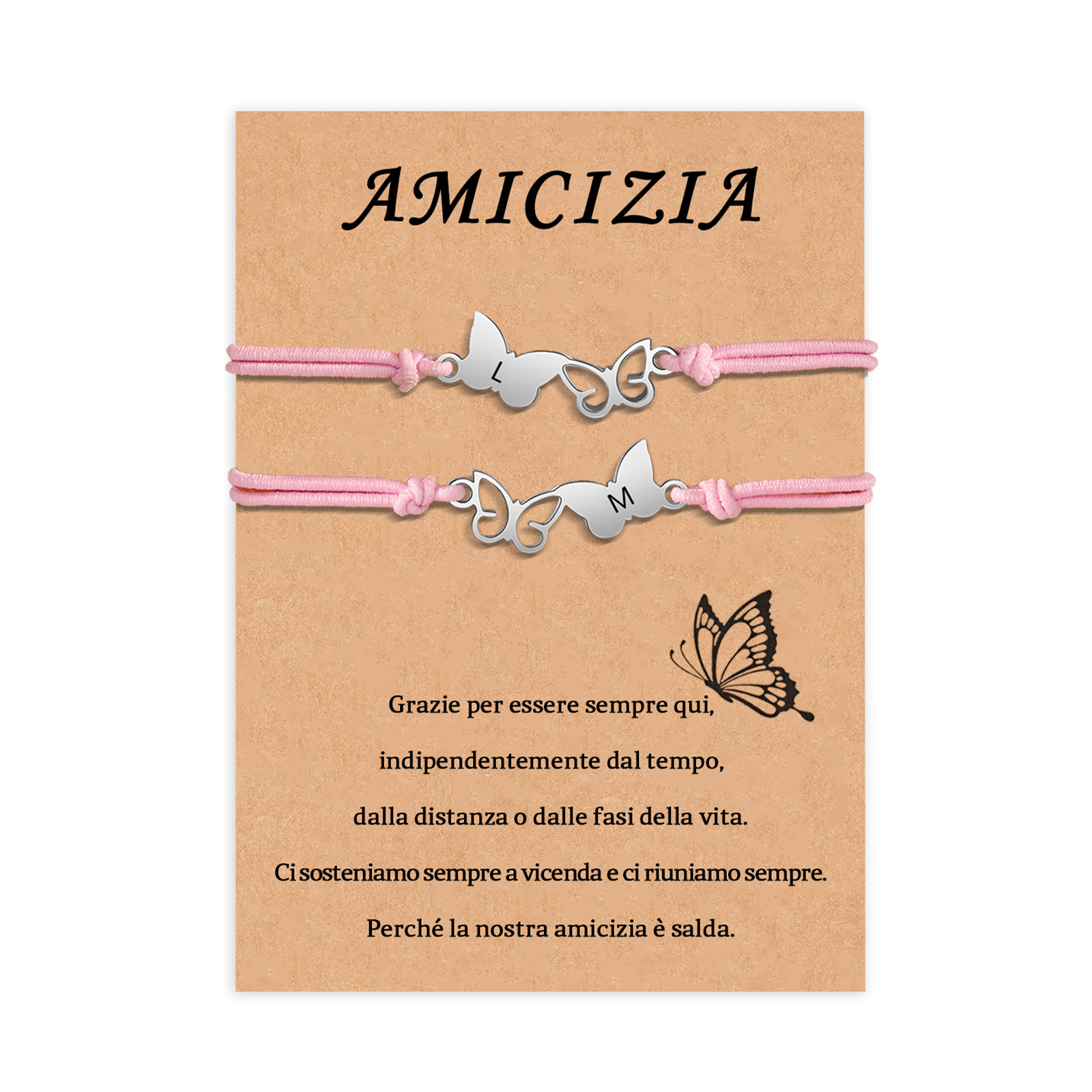 2PCS Braccialetto Faregorabile personalizzato con 1 nome e 1 foto e 1 