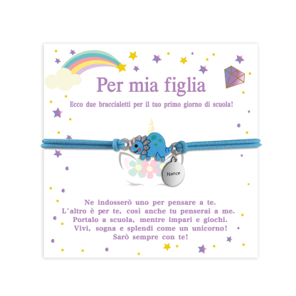 [Copy]Braccialetto/Fasce per i capelli con dinosauro 1 nome personalizzato regalo per i bambini