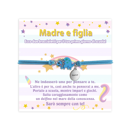 [Copy]Braccialetto/Fasce per i capelli con dinosauro 1 nome personalizzato regalo per i bambini