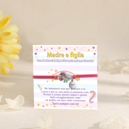 [Copy]Braccialetto/Fasce per i capelli con dinosauro 1 nome personalizzato regalo per i bambini