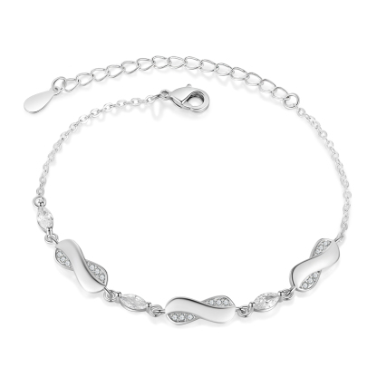 Bracciale Personalizzato con Infinito Regalo per Coppia per lei 3 Nomi Personalizzati | Jessemade