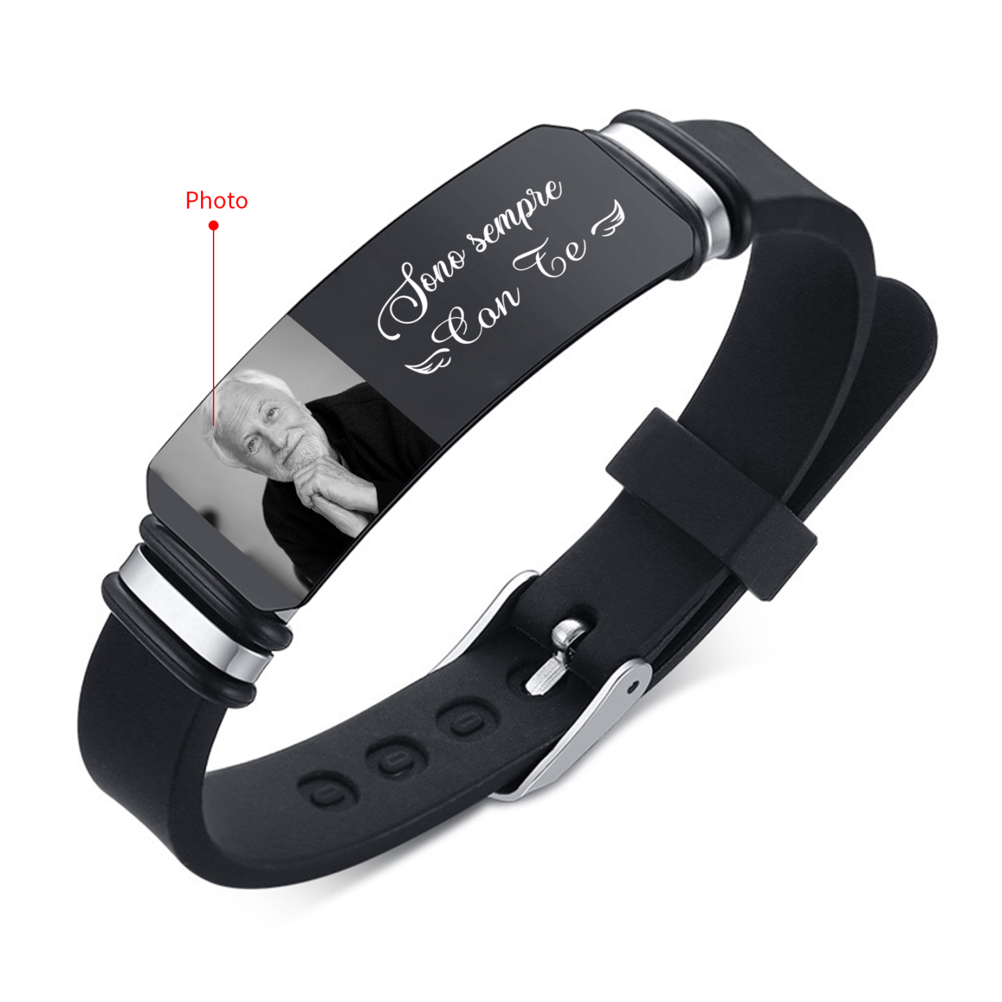 Braccialetto fotografico personalizzato regalo ricordo per lui | Jessemade