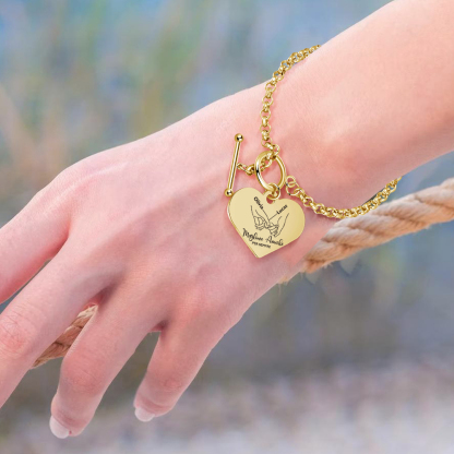 Braccialetto personalizzato con cuore – 2 nomi personalizzati "Migliori amiche per sempre" regalo di amicizia | Jessemade