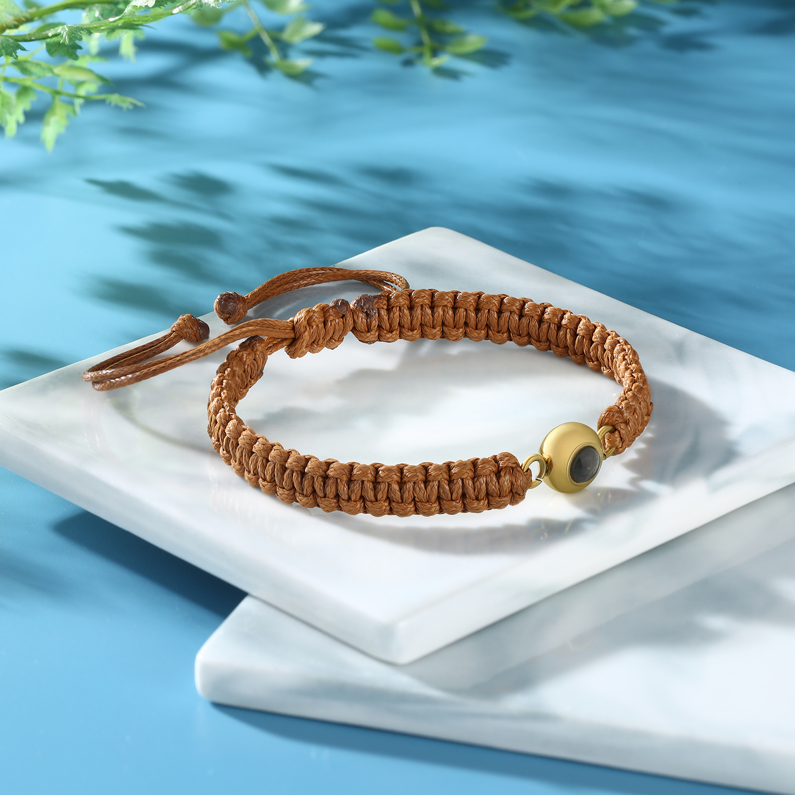 Braccialetto Personalizzato con Proiezione Grande – Foto Personalizzata, Materiale in Acciaio Titanio, 4 Colori – Regalo di Natale per la Famiglia | Jessemade