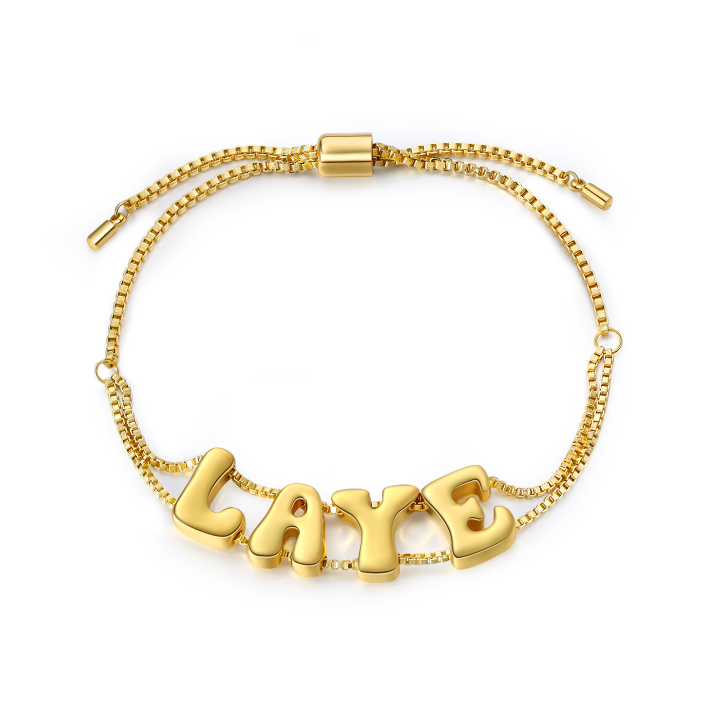 Bracciale Personalizzabile con Nome Regolabile - con 4 Lettere, Regalo