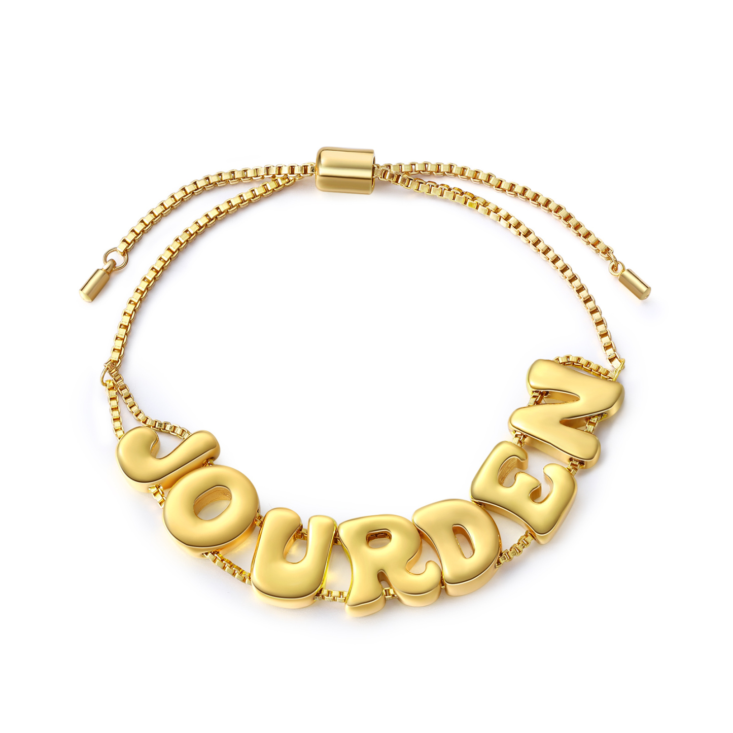 Bracciale Personalizzabile con Nome Regolabile - con 7 Lettere, Regalo