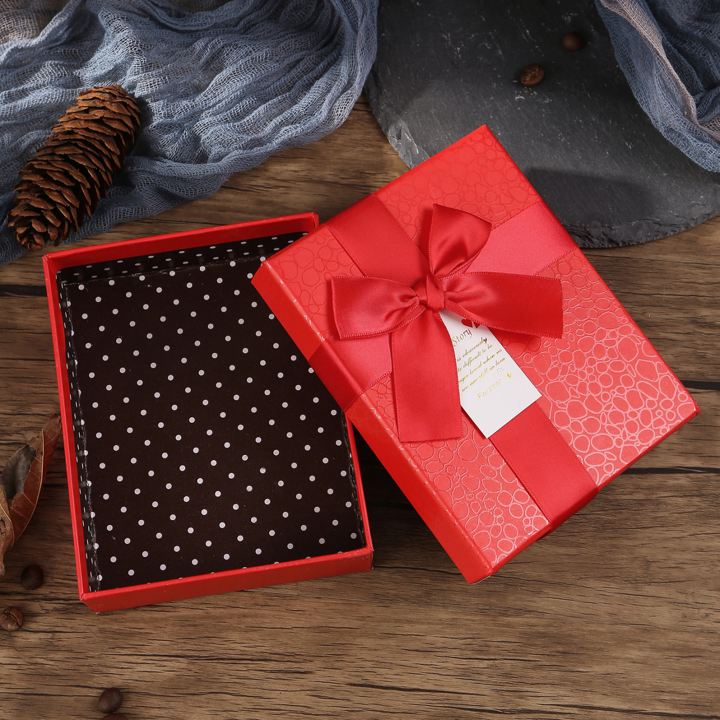 Portafoglio squisita scatola regalo Rosso, oro e marrone tre colori opzionali | Jessemade