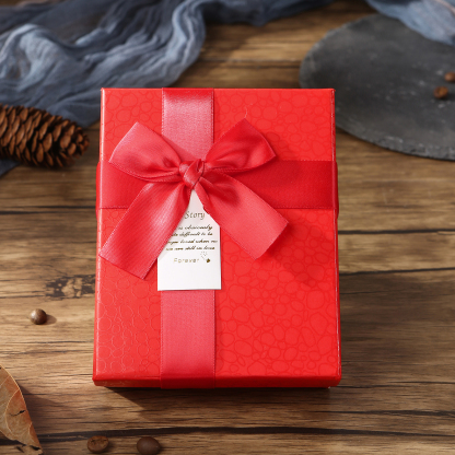 Portafoglio squisita scatola regalo Rosso, oro e marrone tre colori op