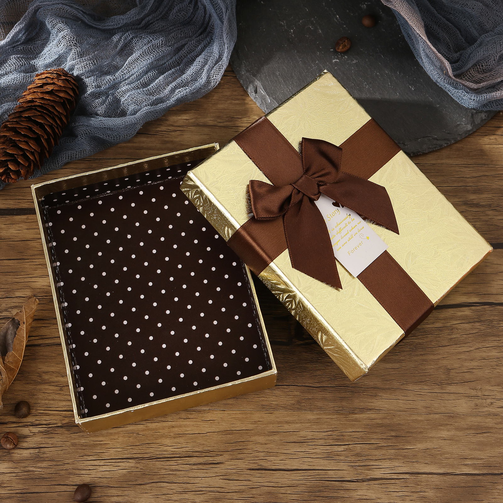 Portafoglio squisita scatola regalo Rosso, oro e marrone tre colori opzionali | Jessemade