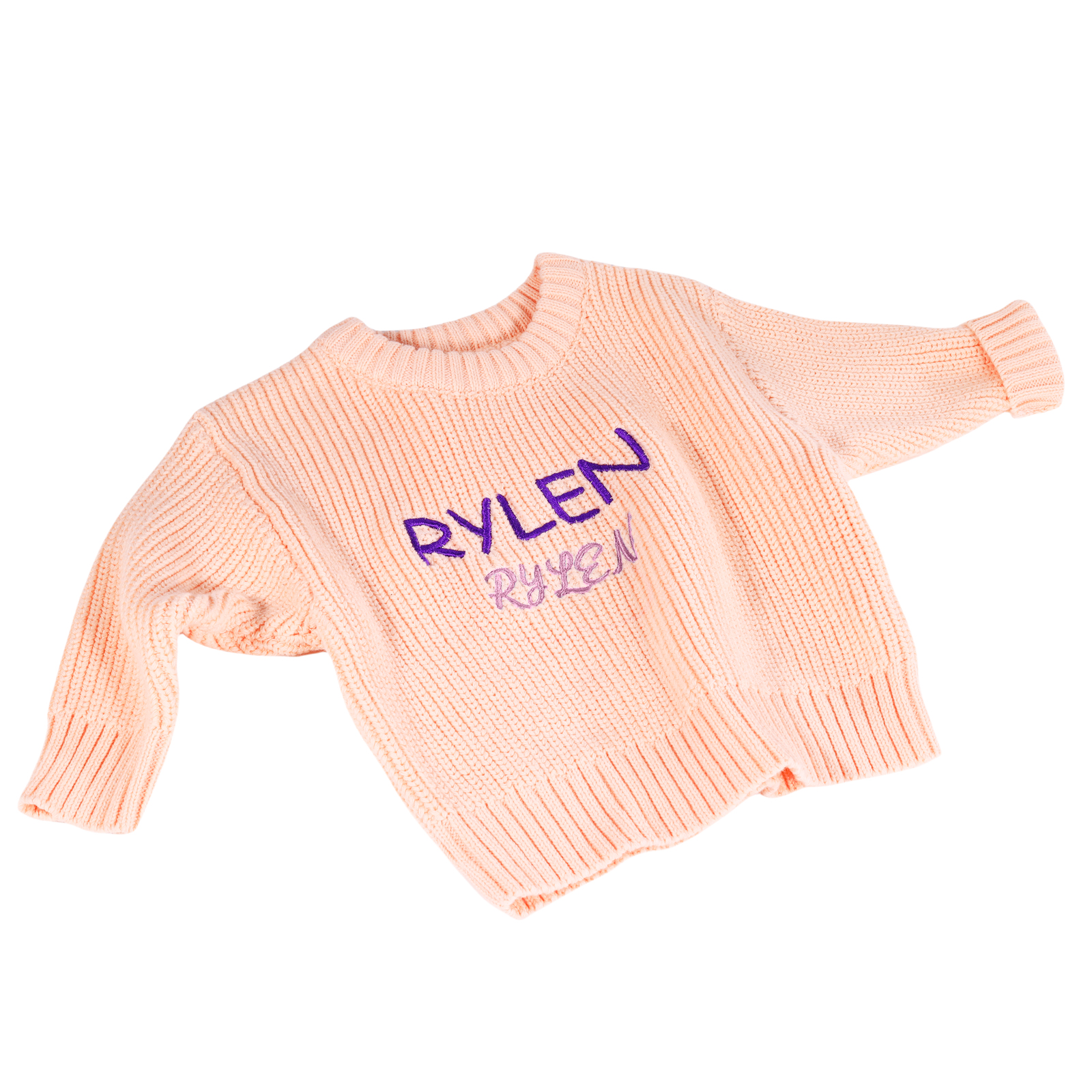 Maglioncino per Bambini Personalizzato - 2 Nomi Ricamati, Morbido Materiale in Cotone, Disponibile in Vari Colori e Taglie - Regalo Perfetto per Bambini | Jessemade