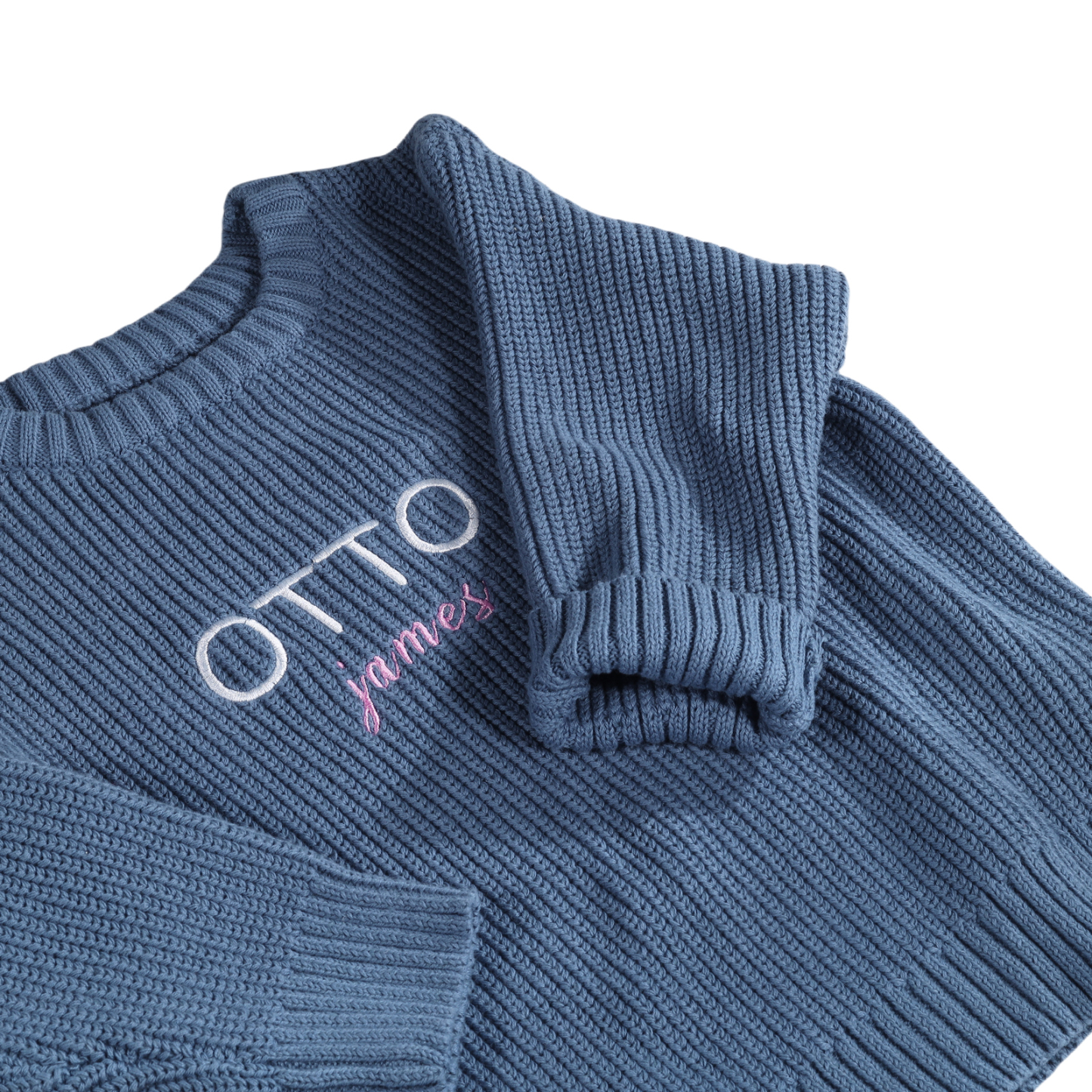 Maglioncino Blu per Bambini Personalizzato - 2 Nomi Ricamati, Morbido Materiale in Cotone, Disponibile in Vari Colori e Taglie - Regalo Perfetto per Bambini | Jessemade