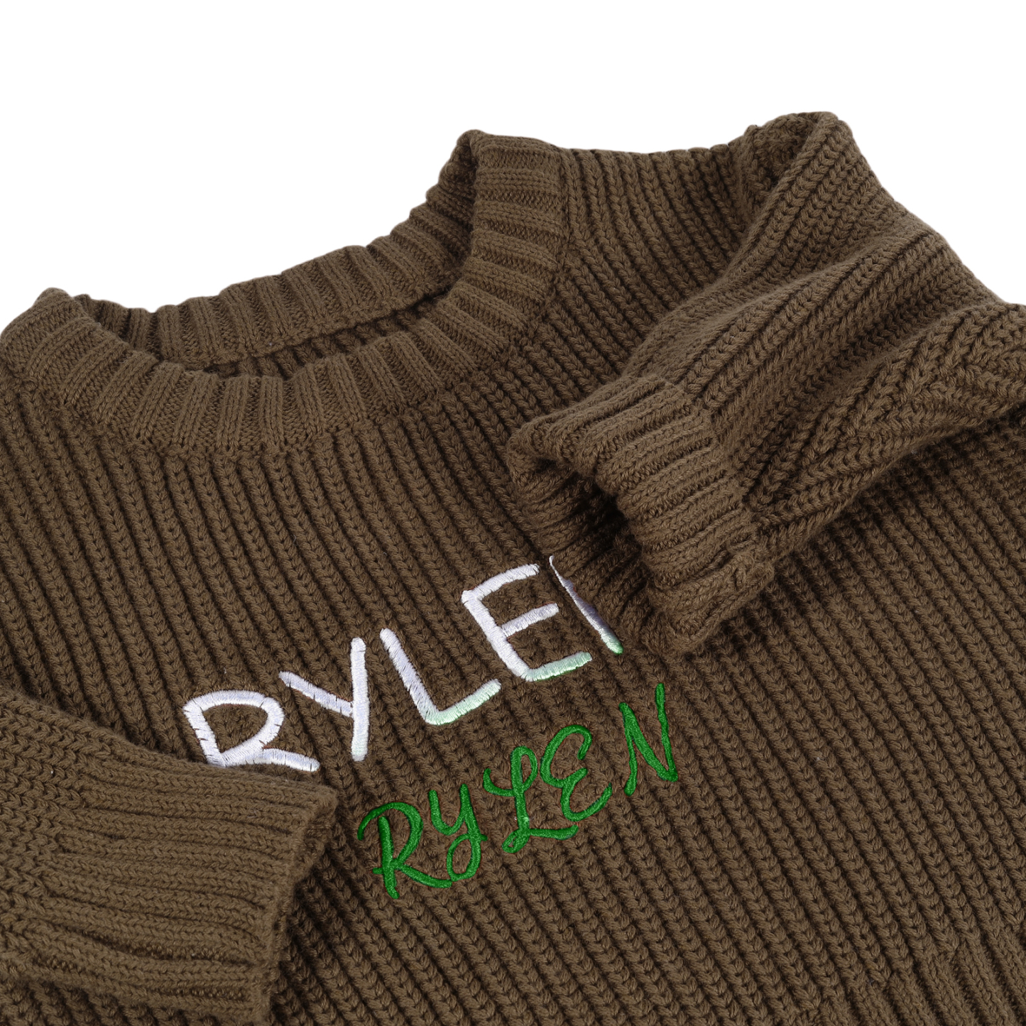 Maglioncino Marrone per Bambini Personalizzato - 2 Nomi Ricamati, Morbido Materiale in Cotone, Disponibile in Vari Colori e Taglie - Regalo Perfetto per Bambini | Jessemade