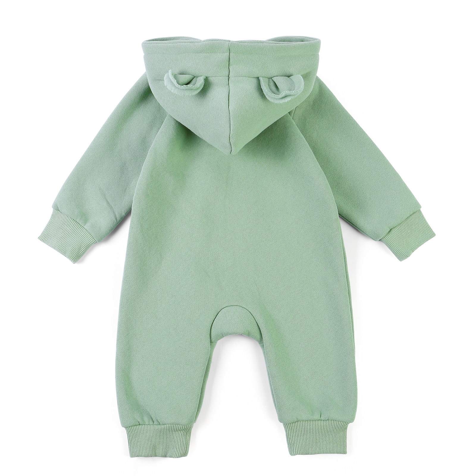 Tutina Verde in Cotone per Bambino con Cappuccio Carino - Personalizzabile con Nome, Disponibile in Varie Taglie - Regalo Perfetto per Neonati | Jessemade