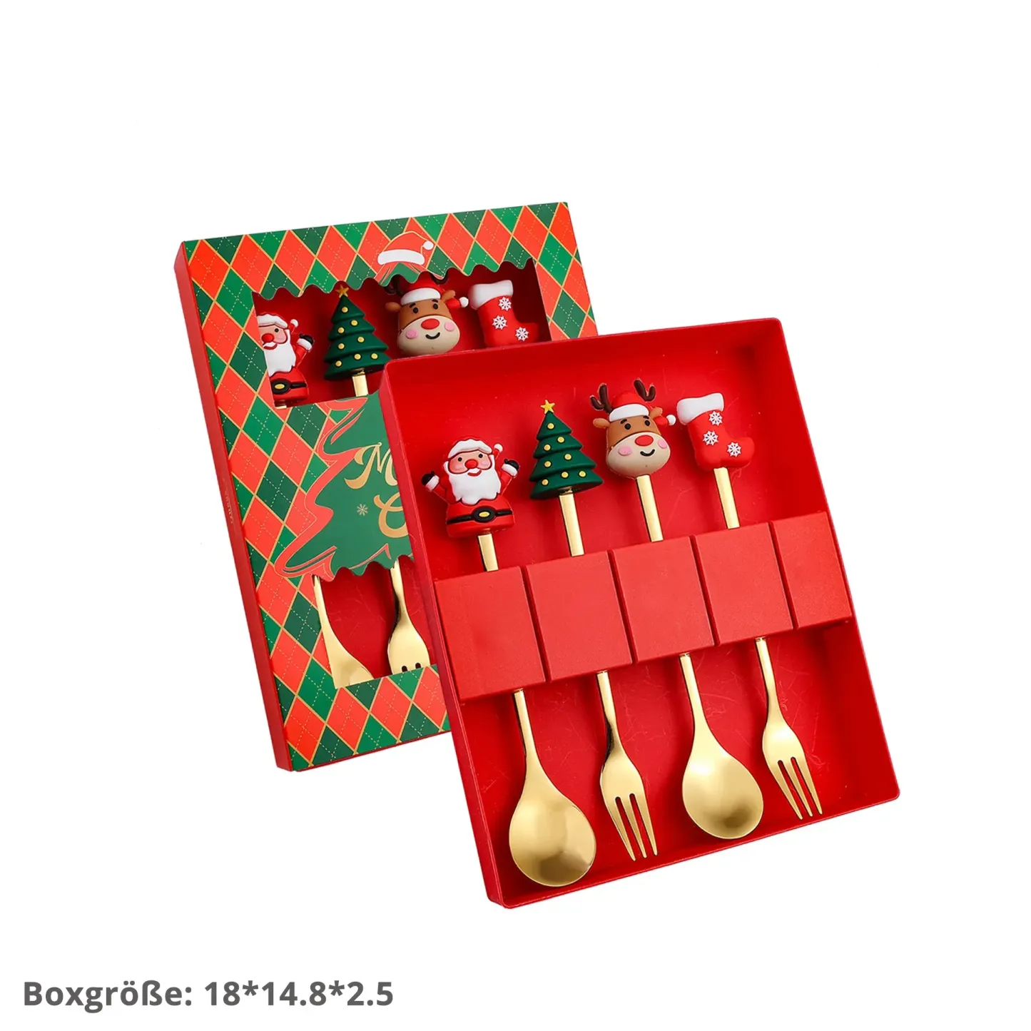 Family Christmas Cutlery Set with Fork and Spoon - Four Styles Available | Jessemade