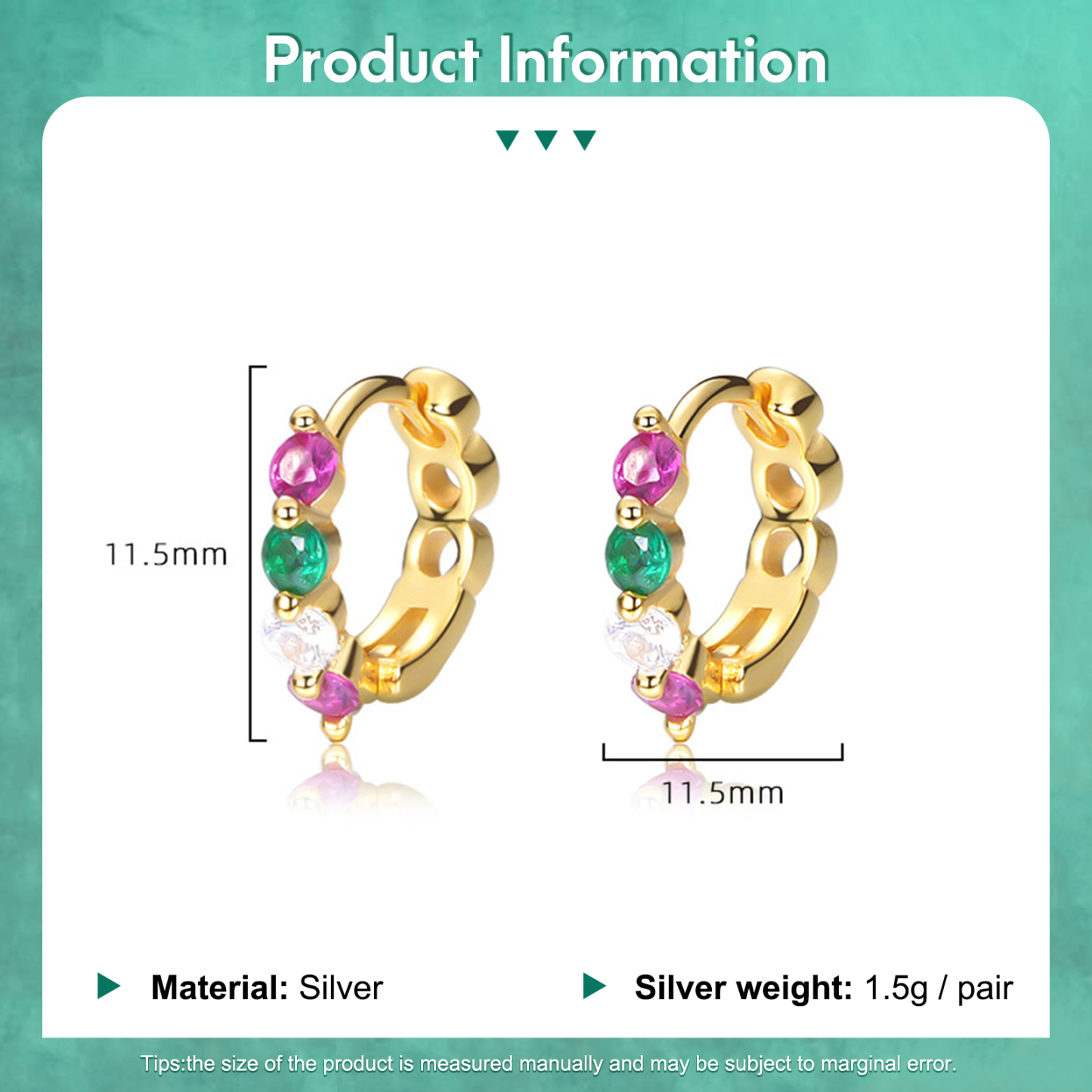 Orecchini Eleganti con Gemme in Argento 925 – Regalo Raffinato per Donna