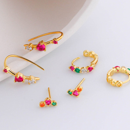 Orecchini Eleganti con Gemme in Argento 925 – Regalo Raffinato per Donna