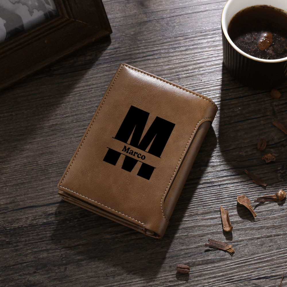 Portafoglio personalizzato da uomo - Nomi e pugni per Papà/Nonno
