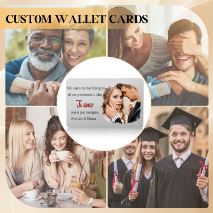 Set Personalizzato con Portafoglio e Portachiavi - Foto, Nome e Testo Personalizzabili - Regalo per Coppie e per Lui | Jessemade