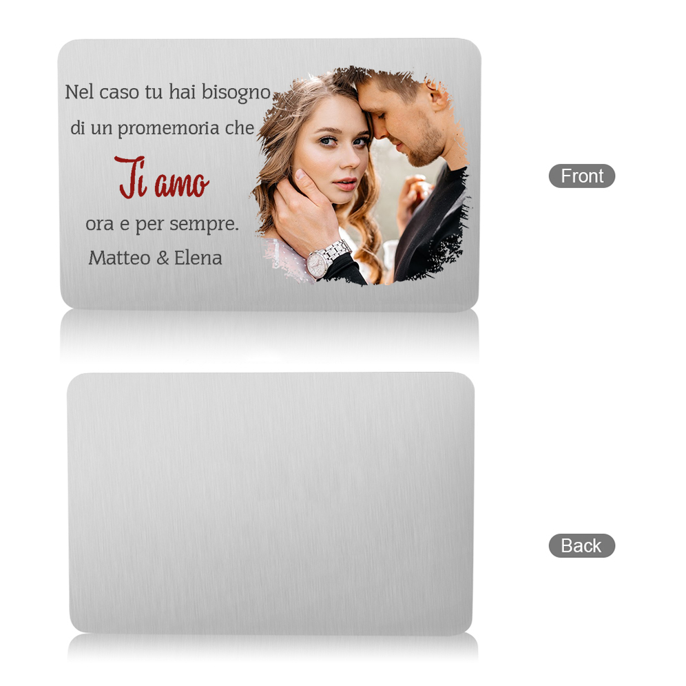 Set Regalo Personalizzato con Portafoglio e Bracciale - Foto, Nome e Iniziali Personalizzabili - Regalo per Coppie e per Lui | Jessemade
