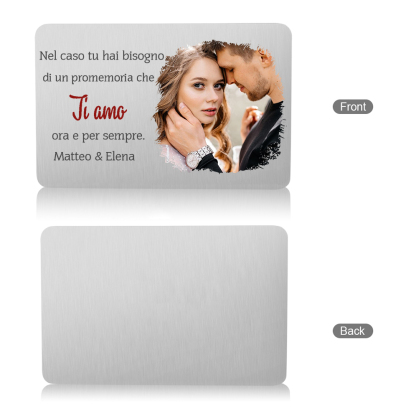 Set Regalo Personalizzato con Portafoglio e Bracciale - Foto, Nome e Iniziali Personalizzabili - Regalo per Coppie e per Lui | Jessemade