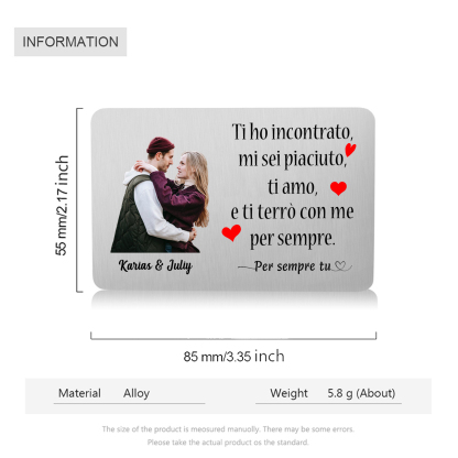 Set Regalo Personalizzato - Portafoglio in Pelle, Portachiavi con Foto e Carta Incisa per Lui | Jessemade