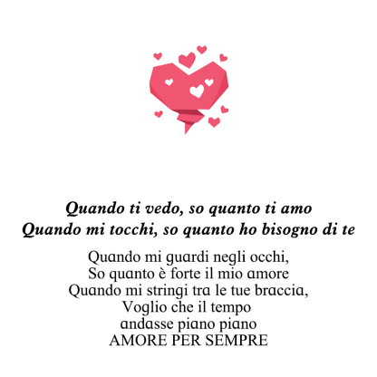 Jessemade IT Carta All'Uomo della mia Vita per coppia