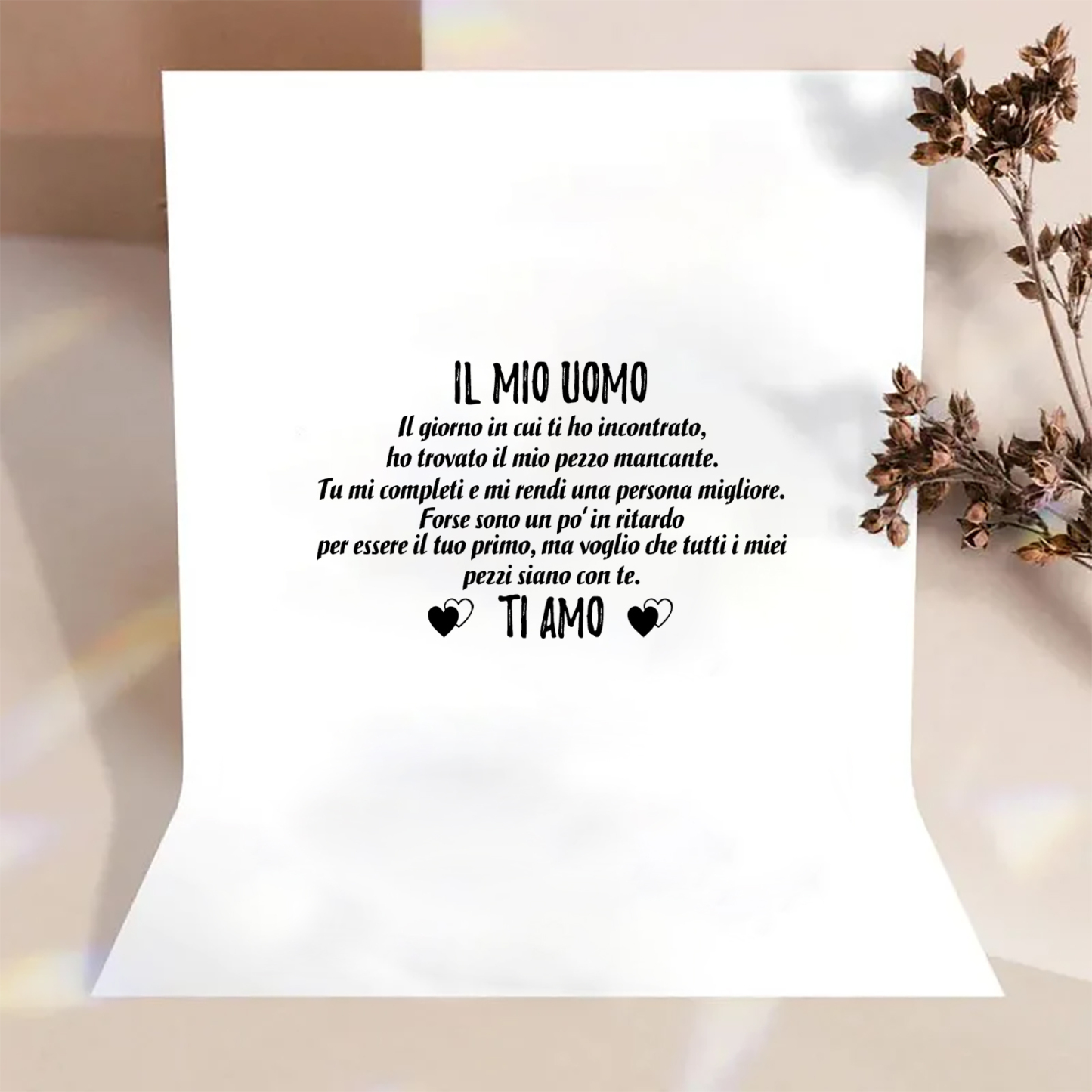 Buono regalo per il mio uomo per coppie