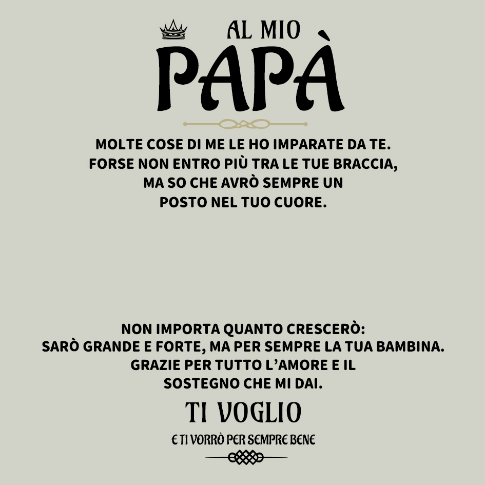 Bellissima cartolina per papà