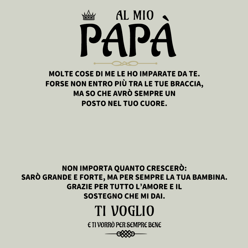 Bellissima cartolina per papà