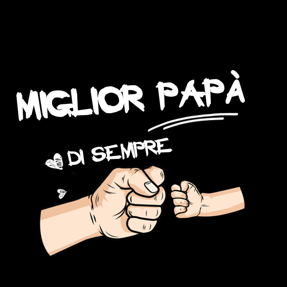 Biglietto regalo per papà con pugno a pugno