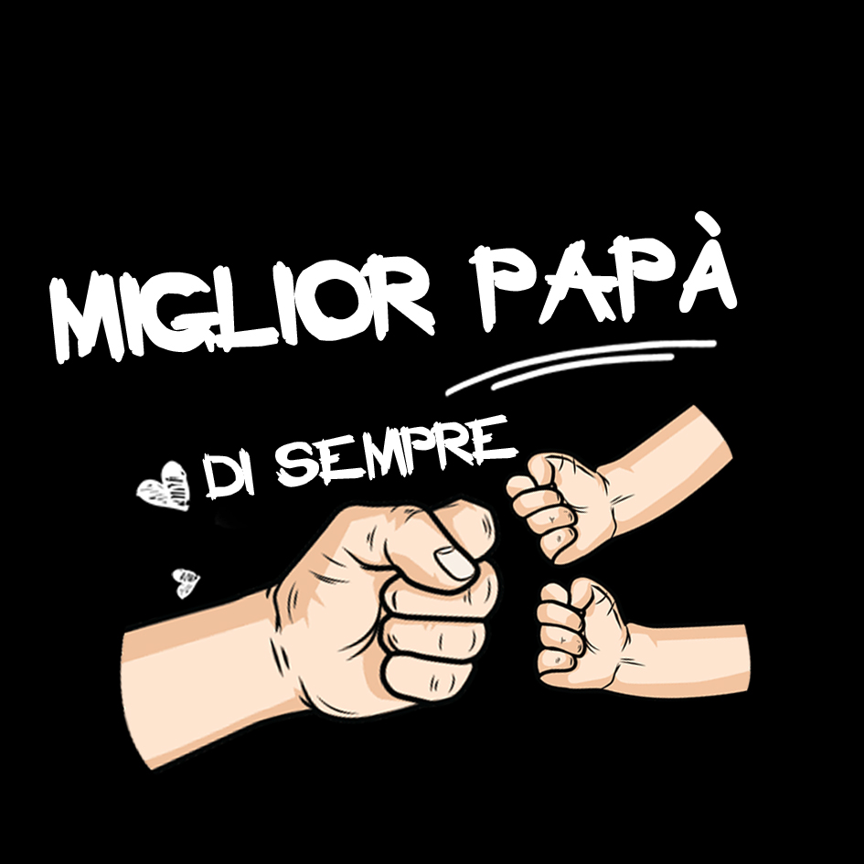 Biglietto regalo per papà con pugno a pugno