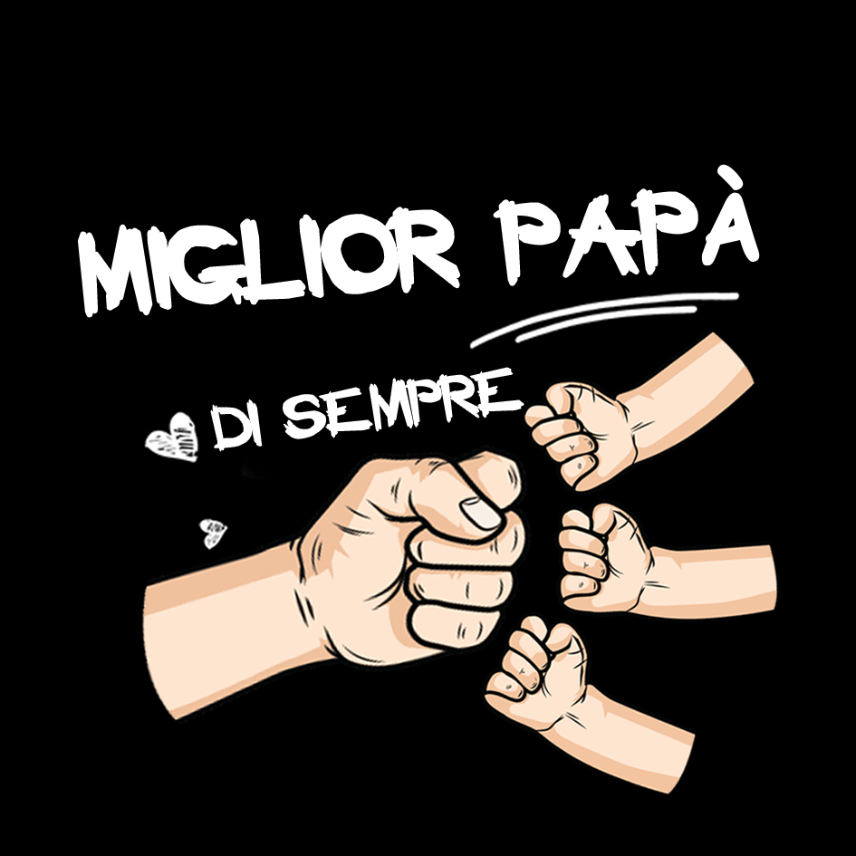 Biglietto regalo per papà con pugno a pugno