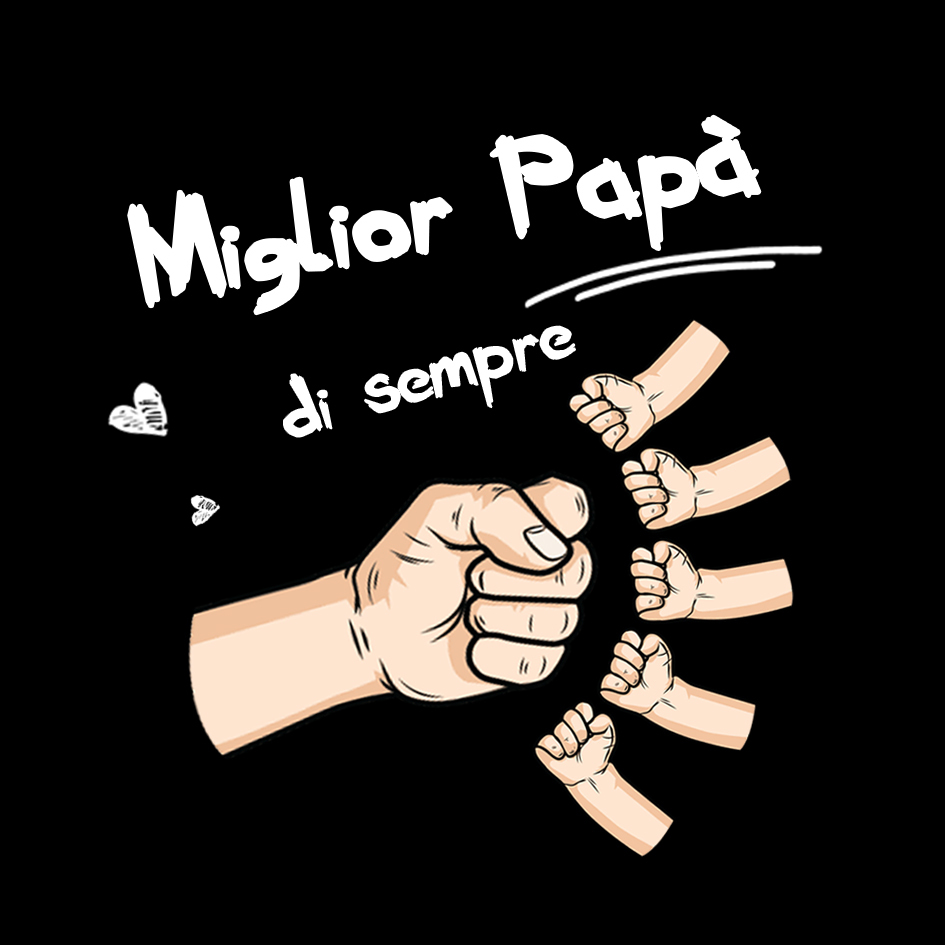 Biglietto regalo per papà con pugno a pugno