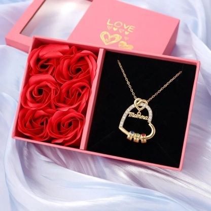 Collana personalizzata per la nonna con cuori
