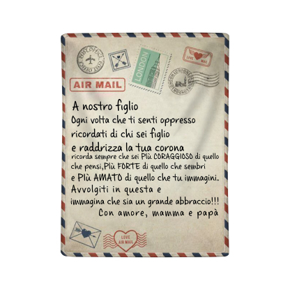 Lettera per mio figlio coperta da mamma papà regalo famiglia