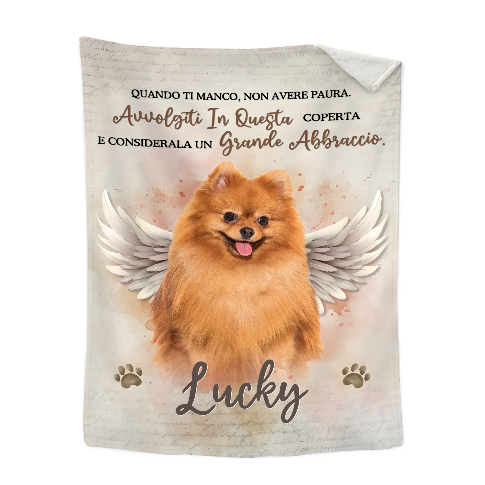 Coperta commemorativa personalizzata per animali domestici - Coperta in flanella con foto e nome personalizzati | Jessemade