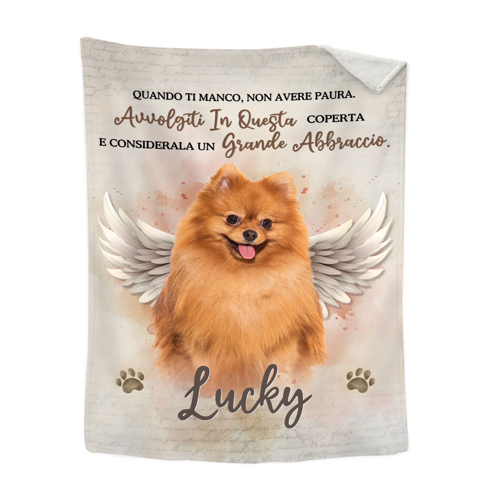 Coperta commemorativa personalizzata per animali domestici - Coperta i