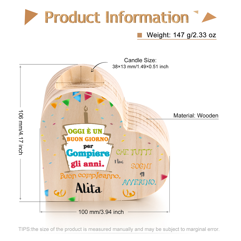 Buon compleanno figlia-Candeliere Torta di compleanno personalizzato con 1 nome
