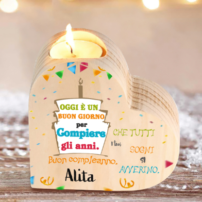 Buon compleanno figlia-Candeliere Torta di compleanno personalizzato con 1 nome