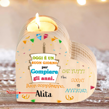 Buon compleanno figlia-Candeliere Torta di compleanno personalizzato con 1 nome