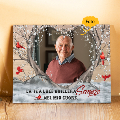 Ornamento commemorativo personalizzata con 1 foto Ornamento in legno per commemorare i cari defunti | Jessemade