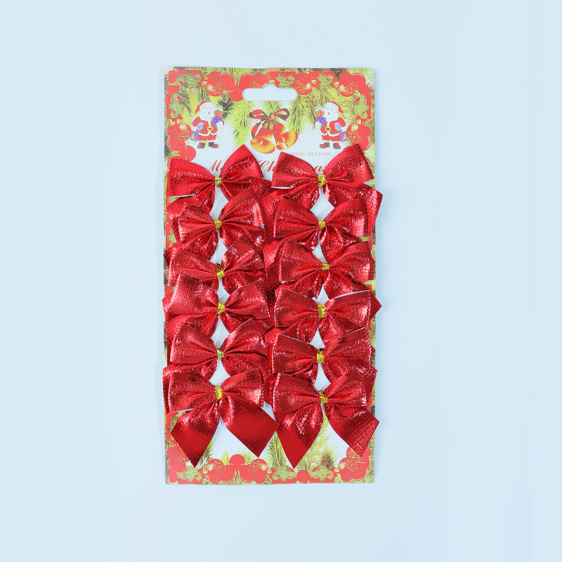 Set di Fiocchi Decorativi Natalizi in Oro e Rosso – Perfetti per Alber