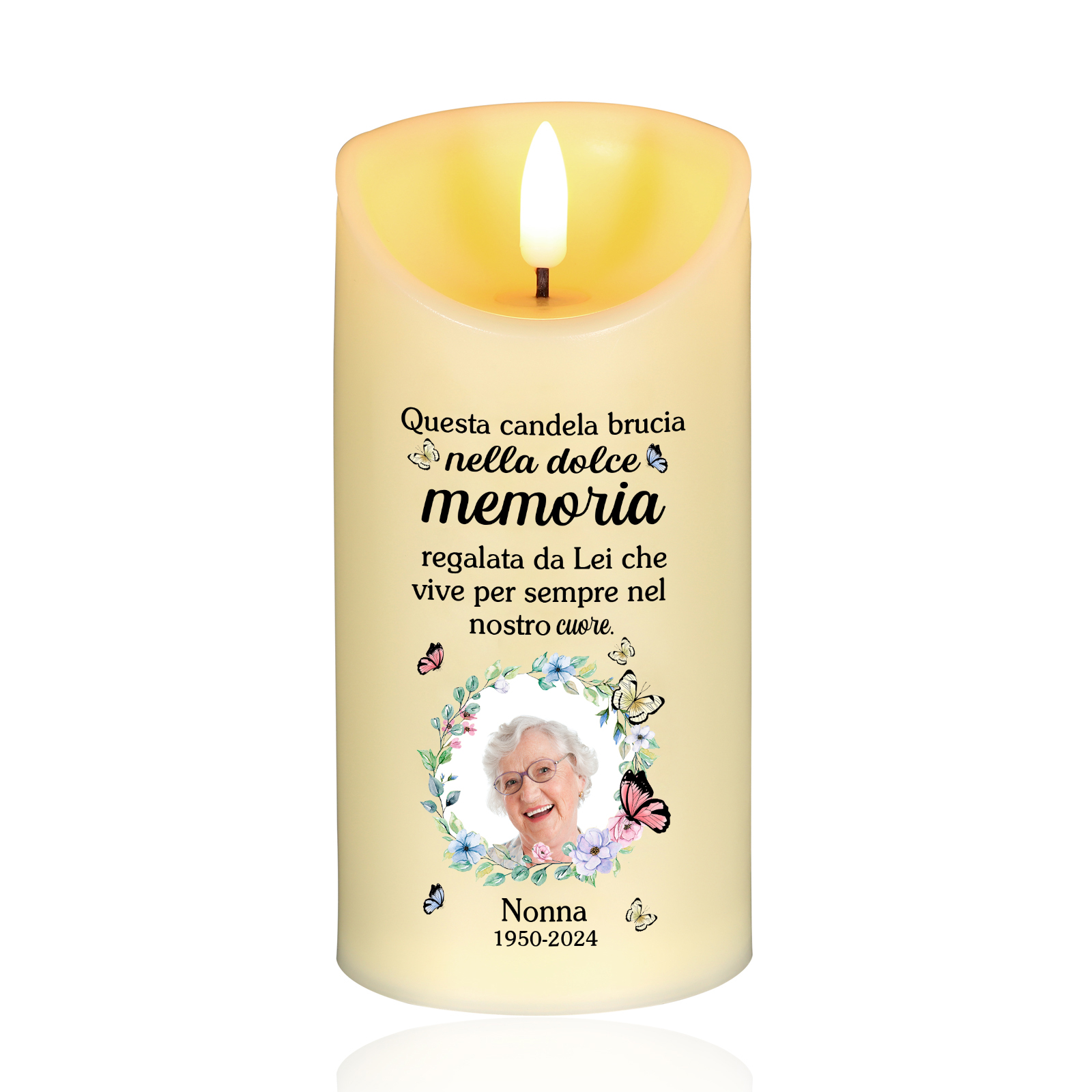 [Copy]Candela Elettronica Personalizzata - Con 2 Nomi e Personaggi, Regalo Commemorativo per la Famiglia | Jessemade