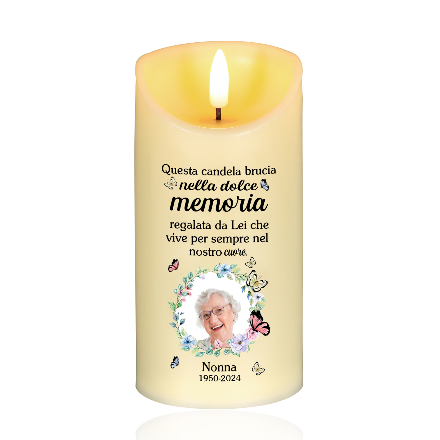 [Copy]Candela Elettronica Personalizzata - Con 2 Nomi e Personaggi, Regalo Commemorativo per la Famiglia | Jessemade