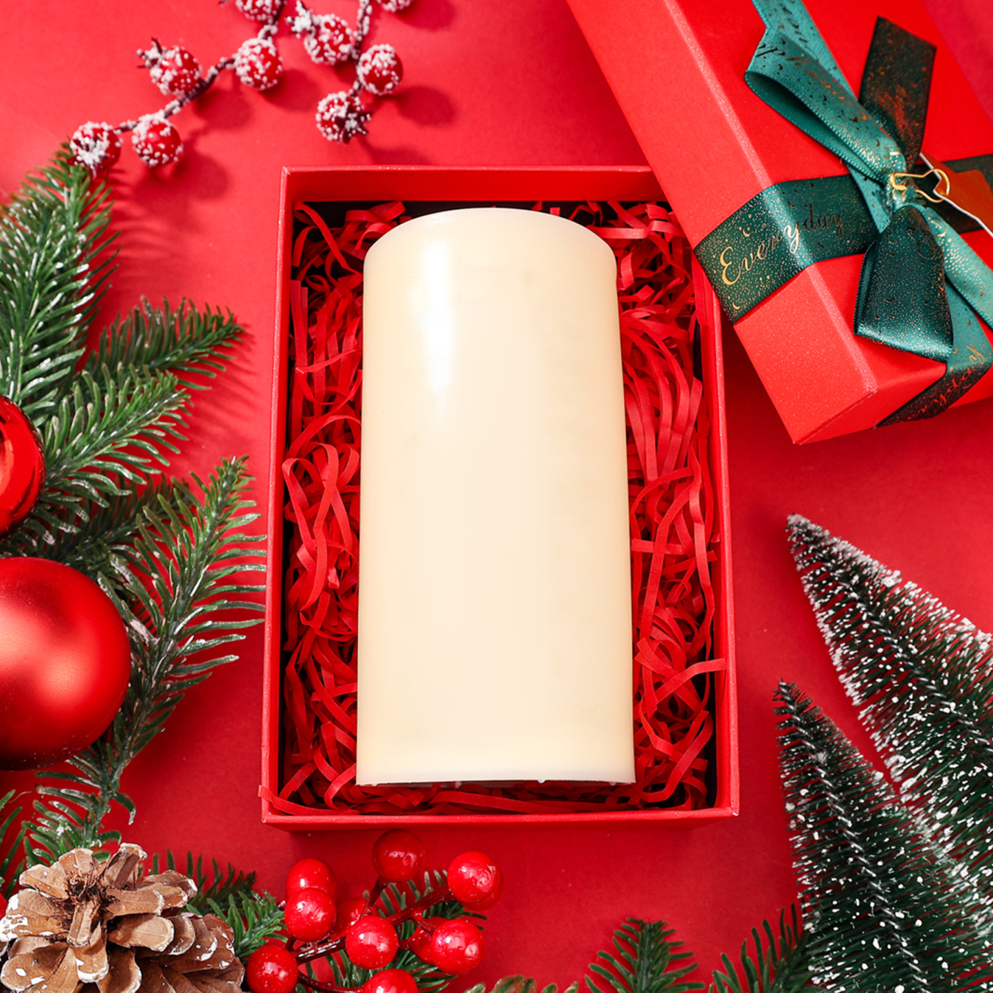 Candela LED Commemorativa Personalizzata con 1 Nome e 1 Data - "La Bella Vita" - Regalo di Natale per Famiglia | Jessemade