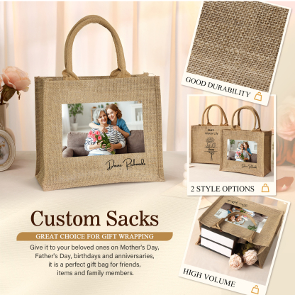 [Copy]Borsa tote con acrobaleno in vela con 1 testo personalizzato regalo per il ritorno a scuola