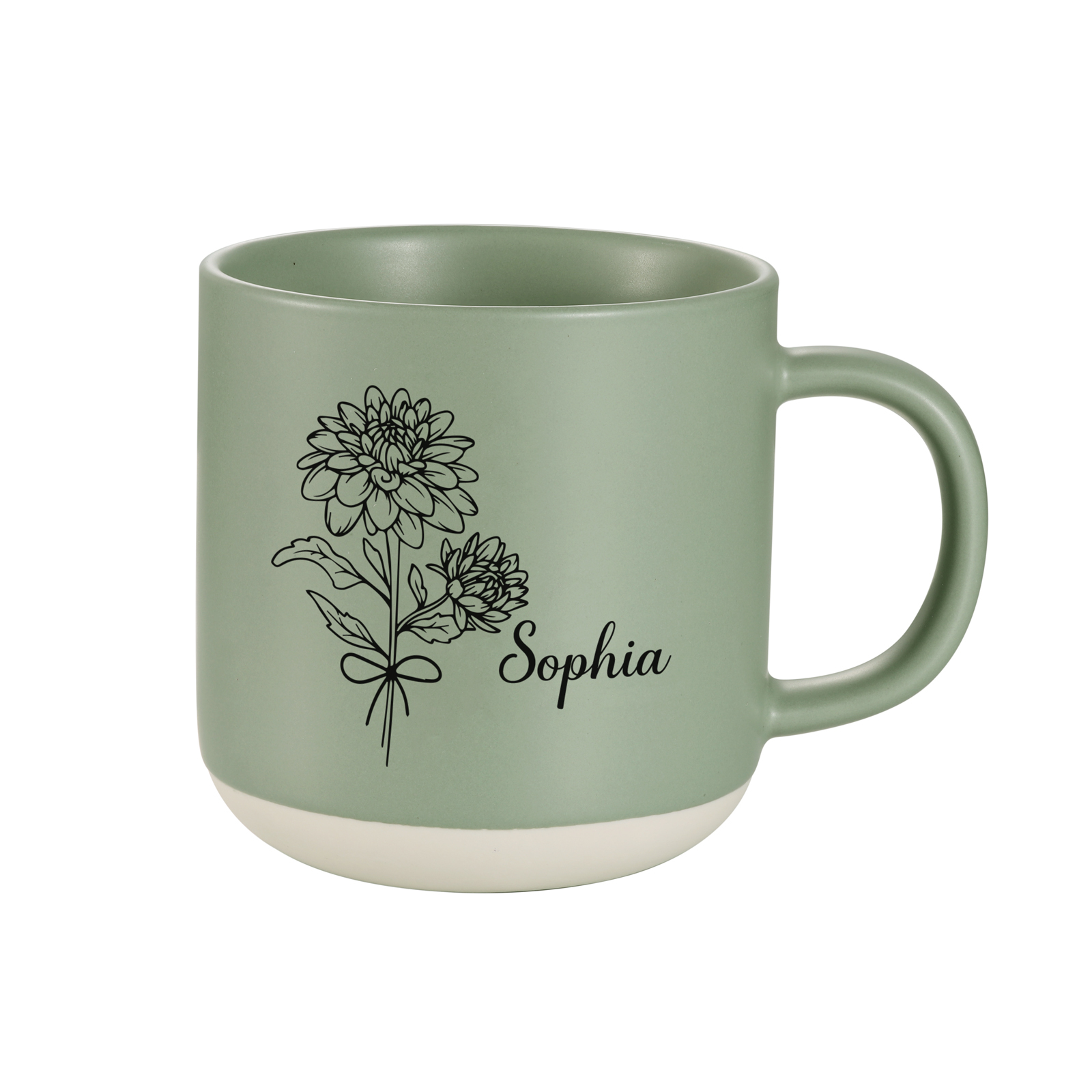 Tazza in ceramica con firoe di nascita e 1 nome personalizzabili per coppia/nonna/mamma multicolori da scegliere