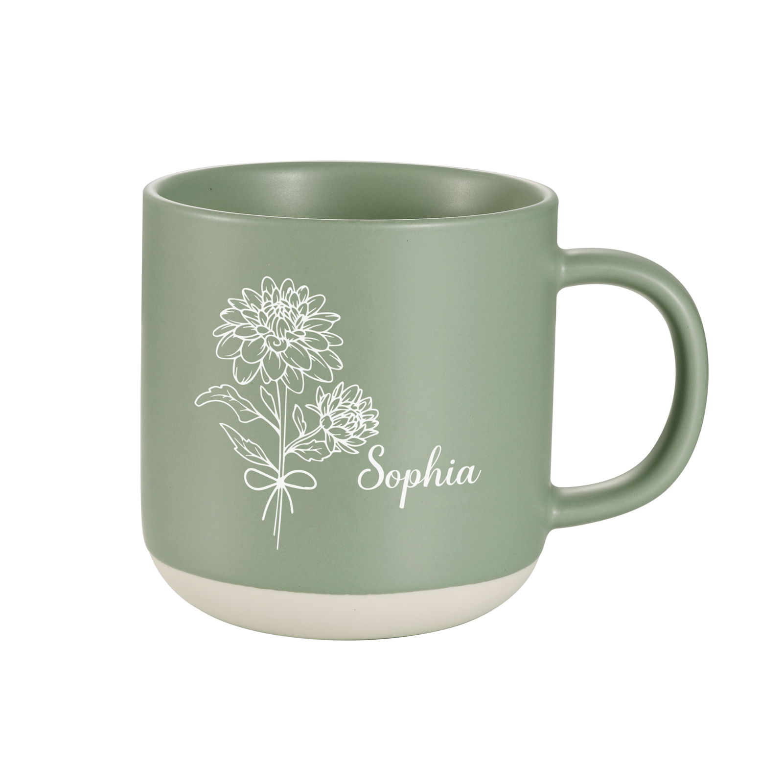 Tazza in ceramica con firoe di nascita e 1 nome personalizzabili per coppia/nonna/mamma multicolori da scegliere