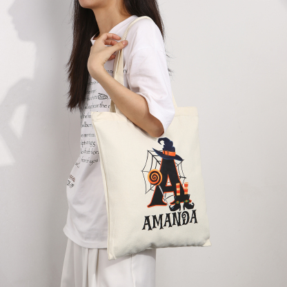 Borsa tote di telacon leone in vela con 1 nome personalizzato regalo per il ritorno a scuola